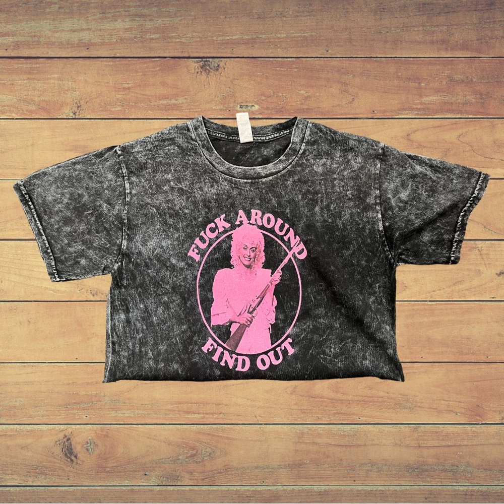 Vintage Dolly Parton  crop top S- 3X available.